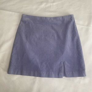 Faux Suede Light Blue Skirt